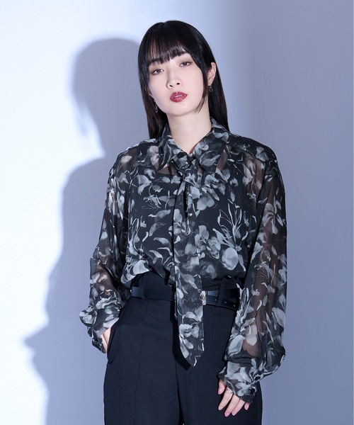 Ellno Loset(エルノロゼット)の「ネクタイツキシアーシャツ(シャツ/ブラウス・メンズ・ブラック系その他/ブルー系その他/ブラック/グレー系その他・SMALL/MEDIUM/LARGE)」の14枚目の写真