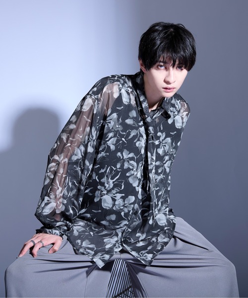 Ellno Loset(エルノロゼット)の「ネクタイツキシアーシャツ(シャツ/ブラウス・メンズ・ブラック系その他/ブルー系その他/ブラック/グレー系その他・SMALL/MEDIUM/LARGE)」の18枚目の写真