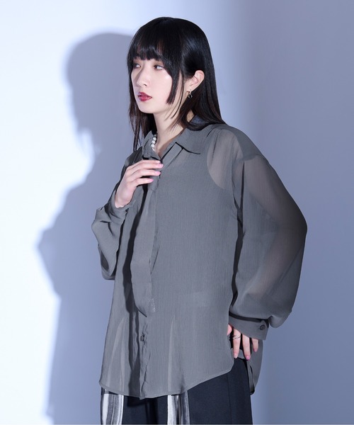 Ellno Loset(エルノロゼット)の「ネクタイツキシアーシャツ(シャツ/ブラウス・メンズ・ブラック系その他/ブルー系その他/ブラック/グレー系その他・SMALL/MEDIUM/LARGE)」の21枚目の写真