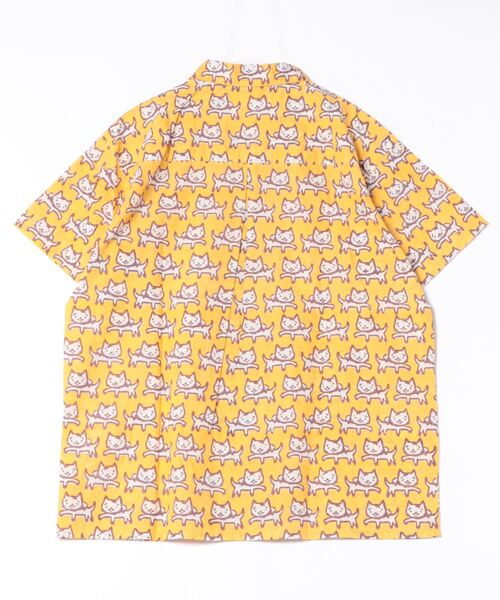 チャイハネ(チャイハネ)の「【チャイハネ】さすらいネコおかか ブロックプリントシャツ(シャツ/ブラウス・メンズ・ネイビー/マスタード・FREE)」の15枚目の写真