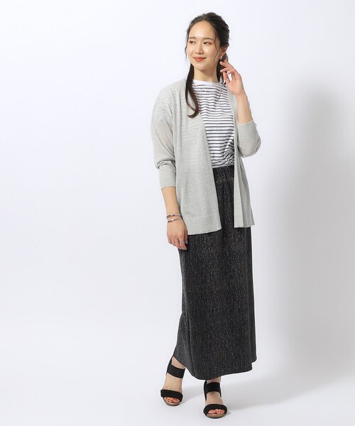 DRESKIP（ドレスキップ）の「◆【洗える/7分袖】さらっと羽織れる トッパーカーディガン（カーディガン/ボレロ・レディース・ライトベージュ/ブルー/ブラック/ライトグレー・04/03/02）」の5枚目の写真