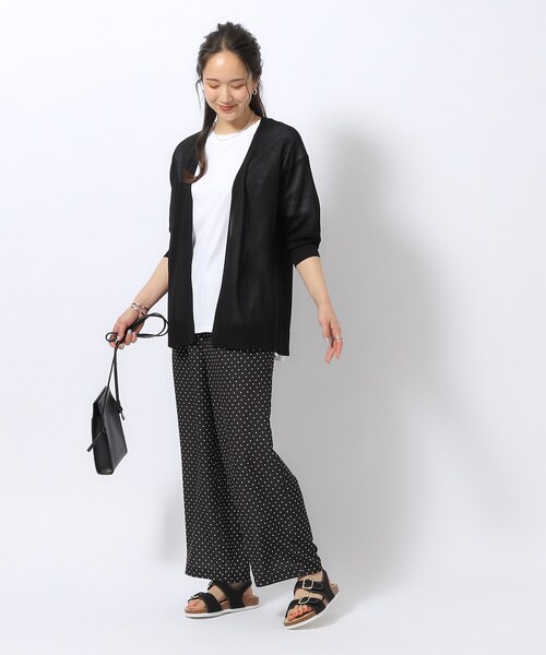 DRESKIP（ドレスキップ）の「◆【洗える/7分袖】さらっと羽織れる トッパーカーディガン（カーディガン/ボレロ・レディース・ライトベージュ/ブルー/ブラック/ライトグレー・04/03/02）」の9枚目の写真