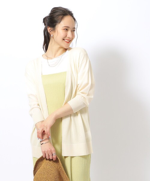 DRESKIP（ドレスキップ）の「◆【洗える/7分袖】さらっと羽織れる トッパーカーディガン（カーディガン/ボレロ・レディース・ライトベージュ/ブルー/ブラック/ライトグレー・04/03/02）」の12枚目の写真