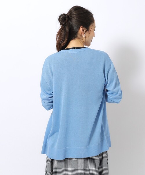 DRESKIP（ドレスキップ）の「◆【洗える/7分袖】さらっと羽織れる トッパーカーディガン（カーディガン/ボレロ・レディース・ライトベージュ/ブルー/ブラック/ライトグレー・04/03/02）」の16枚目の写真