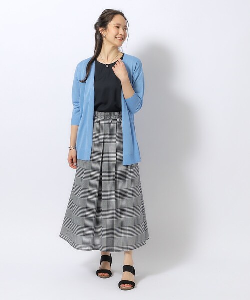 DRESKIP（ドレスキップ）の「◆【洗える/7分袖】さらっと羽織れる トッパーカーディガン（カーディガン/ボレロ・レディース・ライトベージュ/ブルー/ブラック/ライトグレー・04/03/02）」の17枚目の写真