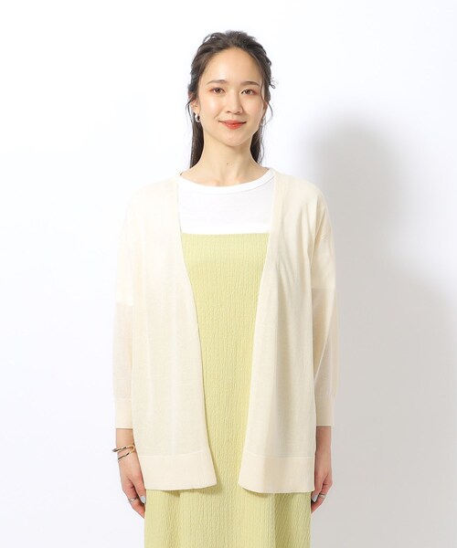 DRESKIP（ドレスキップ）の「◆【洗える/7分袖】さらっと羽織れる トッパーカーディガン（カーディガン/ボレロ・レディース・ライトベージュ/ブルー/ブラック/ライトグレー・04/03/02）」の19枚目の写真