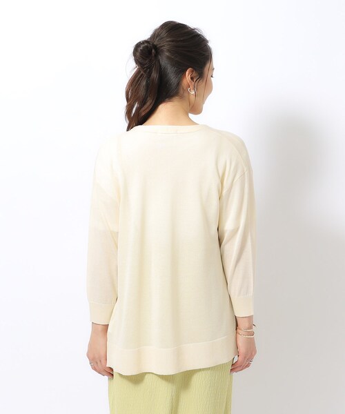 DRESKIP（ドレスキップ）の「◆【洗える/7分袖】さらっと羽織れる トッパーカーディガン（カーディガン/ボレロ・レディース・ライトベージュ/ブルー/ブラック/ライトグレー・04/03/02）」の21枚目の写真