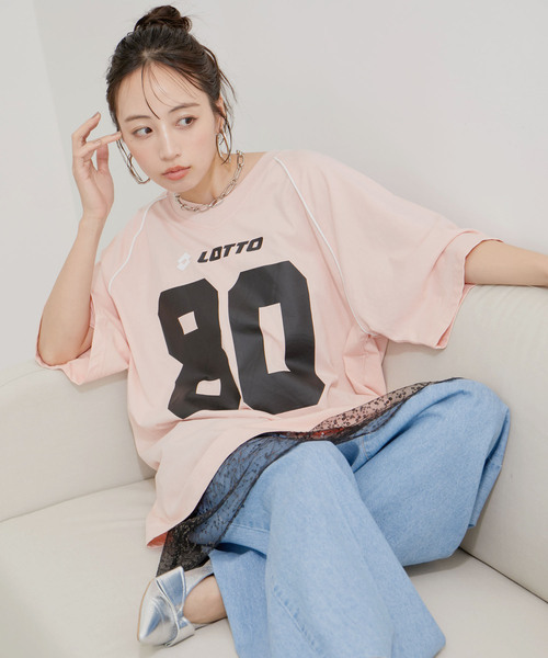 VIS（ビス）の「LottoコラボBIGゲームTシャツ（Tシャツ/カットソー・レディース・ホワイト/ボルドー/ピンク系その他2・FREE）」の3枚目の写真
