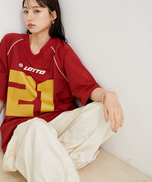 VIS（ビス）の「LottoコラボBIGゲームTシャツ（Tシャツ/カットソー・レディース・ホワイト/ボルドー/ピンク系その他2・FREE）」の4枚目の写真