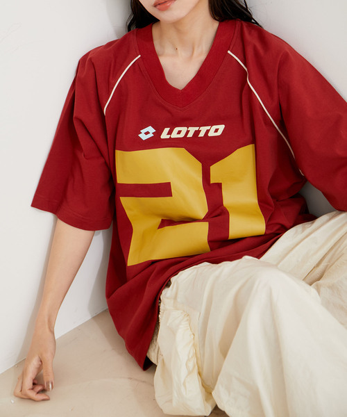 VIS（ビス）の「LottoコラボBIGゲームTシャツ（Tシャツ/カットソー・レディース・ホワイト/ボルドー/ピンク系その他2・FREE）」の5枚目の写真