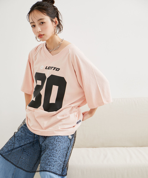 VIS（ビス）の「LottoコラボBIGゲームTシャツ（Tシャツ/カットソー・レディース・ホワイト/ボルドー/ピンク系その他2・FREE）」の9枚目の写真