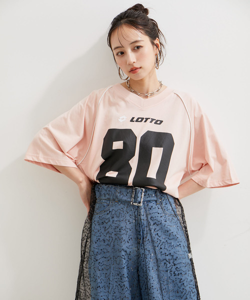 VIS（ビス）の「LottoコラボBIGゲームTシャツ（Tシャツ/カットソー・レディース・ホワイト/ボルドー/ピンク系その他2・FREE）」の11枚目の写真