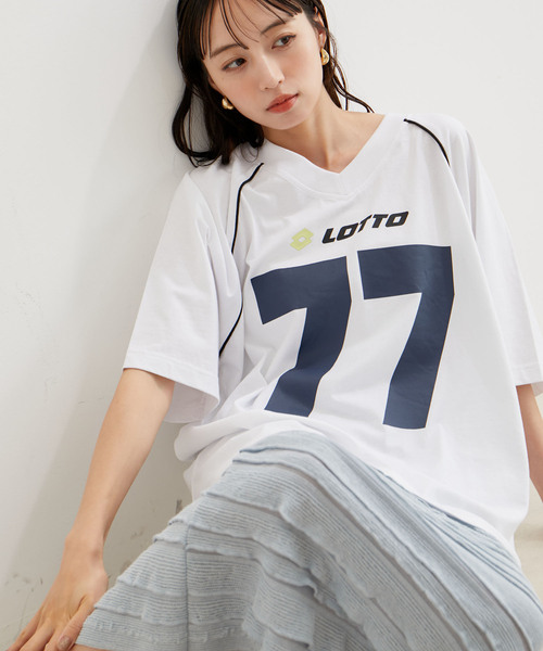 VIS（ビス）の「LottoコラボBIGゲームTシャツ（Tシャツ/カットソー・レディース・ホワイト/ボルドー/ピンク系その他2・FREE）」の17枚目の写真