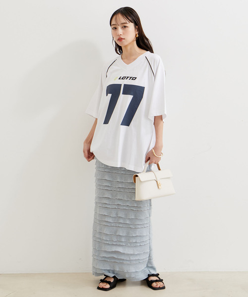 VIS（ビス）の「LottoコラボBIGゲームTシャツ（Tシャツ/カットソー・レディース・ホワイト/ボルドー/ピンク系その他2・FREE）」の18枚目の写真