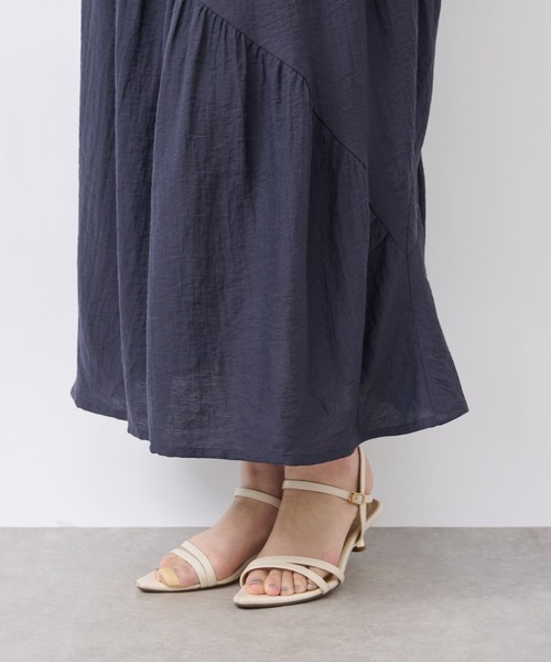 un dix cors（アンディコール）の「《お腹周りのカバー◎》バイヤスギャザーワンピース（ワンピース・レディース・ネイビー/キャメル・FREE）」の17枚目の写真