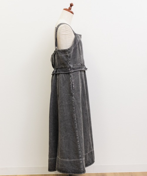 CLETTE(クレット)の「ケミカルデニムジップワンピース(ワンピース・レディース・ブルー/ブラック・LL/3L/4L)」の17枚目の写真