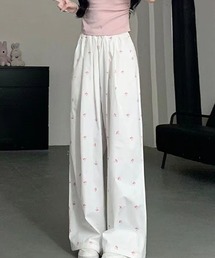 リボンプリントパンツ