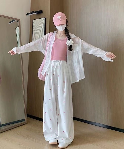 gossip!ロサンゼルス(ゴシップロサンゼルス)の「リボンプリントパンツ(スラックス・レディース・ホワイト・S/M/L)」の13枚目の写真