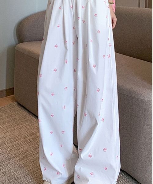 gossip!ロサンゼルス(ゴシップロサンゼルス)の「リボンプリントパンツ(スラックス・レディース・ホワイト・S/M/L)」の11枚目の写真