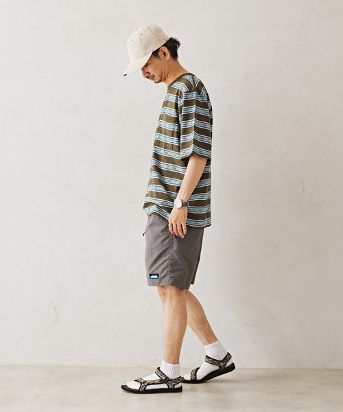 JOURNAL STANDARD relume（ジャーナルスタンダード　レリューム）の「Relume Jeans ジャガード ボーダーTシャツ（Tシャツ/カットソー・メンズ・モスグリーン/パープル/カーキ・MEDIUM/LARGE）」の21枚目の写真