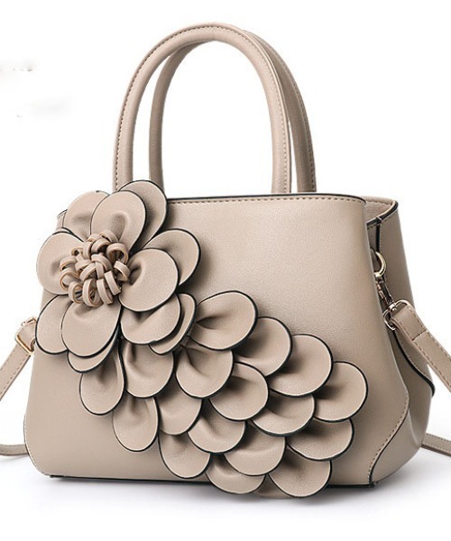 deux amour（ドゥーザムール）の「花モチーフバッグ（ボディバッグ/ウエストポーチ・レディース・ブラック/グレー/レッド/ベージュ・FREE）」の3枚目の写真