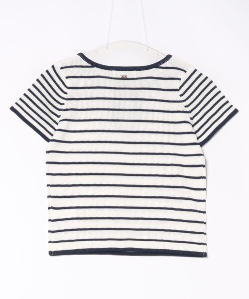 TINA:JOJUN(ティーナジョジュン)の「半袖 ボーダーニットプルオーバー TINA:JOJUN(Tシャツ/カットソー・レディース・ネイビー/ライトグレー/ピンク・M)」の12枚目の写真