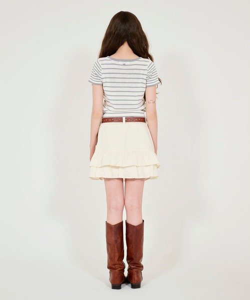 TINA:JOJUN(ティーナジョジュン)の「半袖 ボーダーニットプルオーバー TINA:JOJUN(Tシャツ/カットソー・レディース・ネイビー/ライトグレー/ピンク・M)」の22枚目の写真
