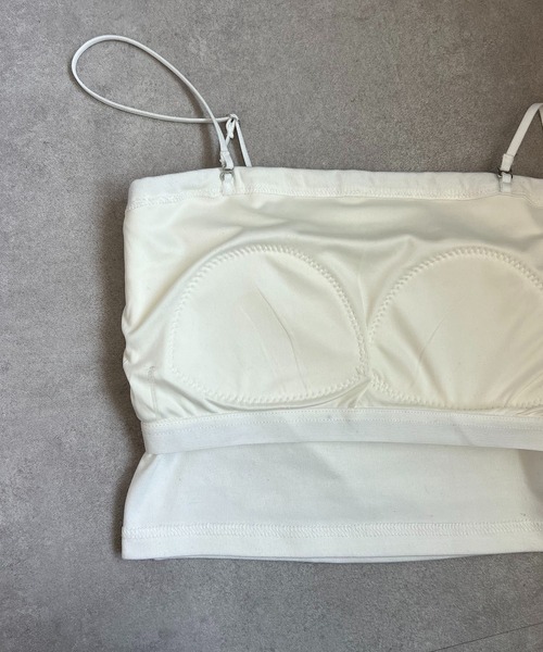 CAPRICIEUX LE'MAGE(カプリシューレマージュ)の「クロップベアキャミソール(キャミソール・レディース・ホワイト/ブラック・36/38)」の12枚目の写真