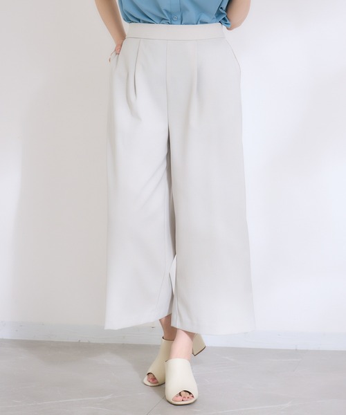 KATHARINE ROSS（キャサリンロス）の「【KATHARINE ROSS】【COOL】【接触冷感】【ドライタッチ】 日本製クロップドワイドパンツ（スラックス・レディース・ベージュ/ネイビー・MEDIUM）」の19枚目の写真