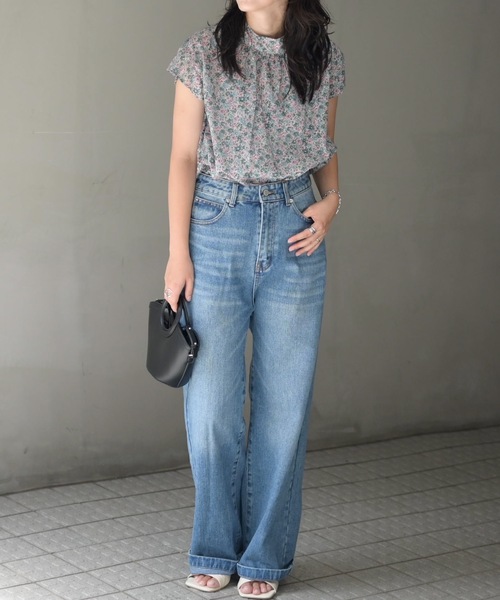 ボヘミアンズ　ボタニカル模様　フレンチスリーブ　シャツ　サイズ2 BOTANICAL - Bohemians（ボヘミアンズ） 公式通販オンラインショップ