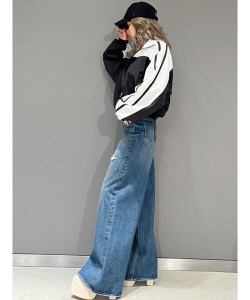 GYDA（ジェイダ）の「バイカラートラックジャケット（ジャージ・レディース・グレー/ブラック・FREE）」の9枚目の写真