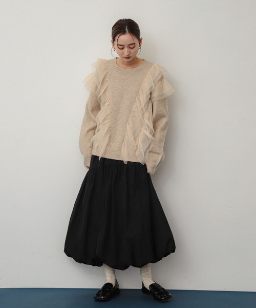 SENSE OF PLACE by URBAN RESEARCH（センスオブプレイスバイアーバンリサーチ）の「ギャザースクエアローファー（ローファー・レディース・アイボリー/ブラック・LARGE/MEDIUM/SMALL）」の14枚目の写真