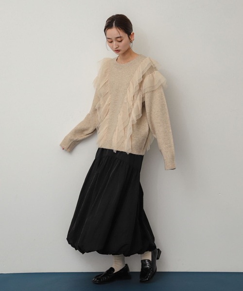 SENSE OF PLACE by URBAN RESEARCH（センスオブプレイスバイアーバンリサーチ）の「ギャザースクエアローファー（ローファー・レディース・アイボリー/ブラック・LARGE/MEDIUM/SMALL）」の15枚目の写真