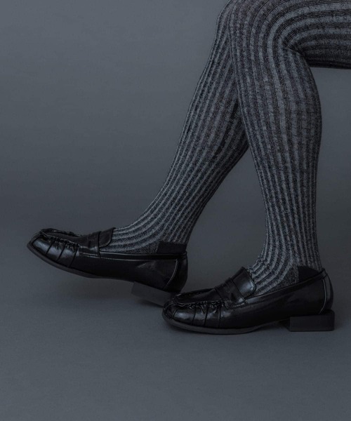 SENSE OF PLACE by URBAN RESEARCH（センスオブプレイスバイアーバンリサーチ）の「ギャザースクエアローファー（ローファー・レディース・アイボリー/ブラック・LARGE/MEDIUM/SMALL）」の16枚目の写真