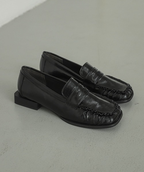 SENSE OF PLACE by URBAN RESEARCH（センスオブプレイスバイアーバンリサーチ）の「ギャザースクエアローファー（ローファー・レディース・アイボリー/ブラック・LARGE/MEDIUM/SMALL）」の18枚目の写真