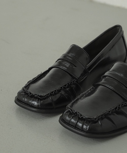 SENSE OF PLACE by URBAN RESEARCH（センスオブプレイスバイアーバンリサーチ）の「ギャザースクエアローファー（ローファー・レディース・アイボリー/ブラック・LARGE/MEDIUM/SMALL）」の20枚目の写真