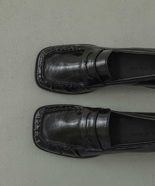 SENSE OF PLACE by URBAN RESEARCH（センスオブプレイスバイアーバンリサーチ）の「ギャザースクエアローファー（ローファー・レディース・アイボリー/ブラック・LARGE/MEDIUM/SMALL）」の21枚目の写真