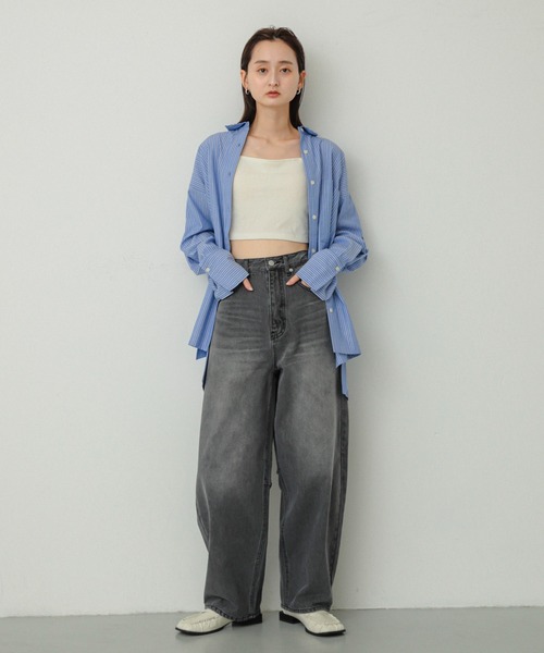 SENSE OF PLACE by URBAN RESEARCH（センスオブプレイスバイアーバンリサーチ）の「ギャザースクエアローファー（ローファー・レディース・アイボリー/ブラック・LARGE/MEDIUM/SMALL）」の6枚目の写真