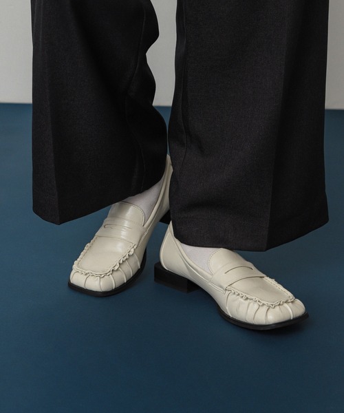 セール】ギャザースクエアローファー（ローファー）｜SENSE OF PLACE