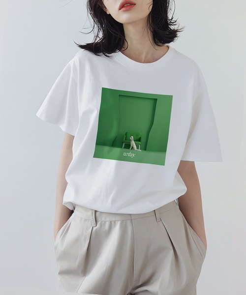 2025年のクリスマスの特別な衣装 urday フォトTシャツ（Tシャツ/カットソー / Dog White / トップス
