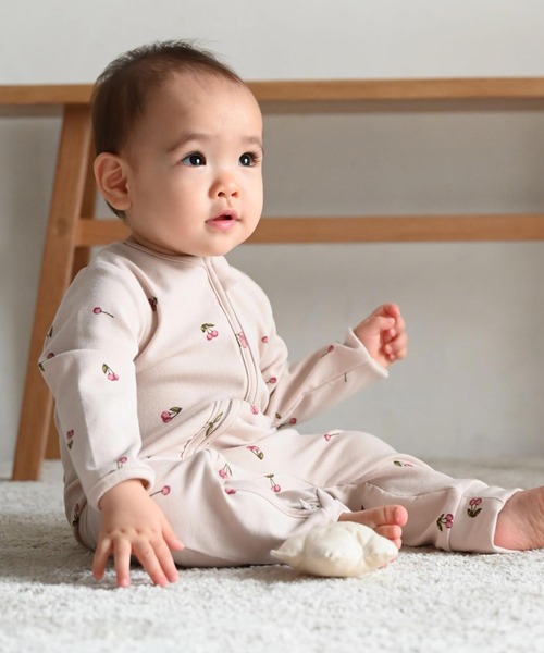 ダブルジップ 長袖 カバーオール（ロンパース）｜PUPPAPUPO