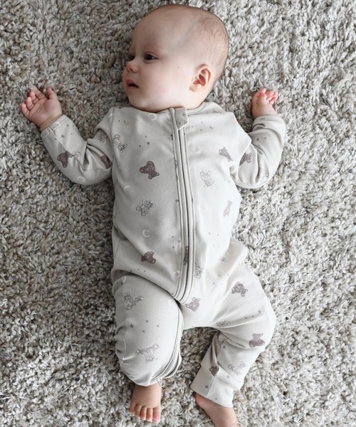 ダブルジップ 長袖 カバーオール（ロンパース）｜PUPPAPUPO