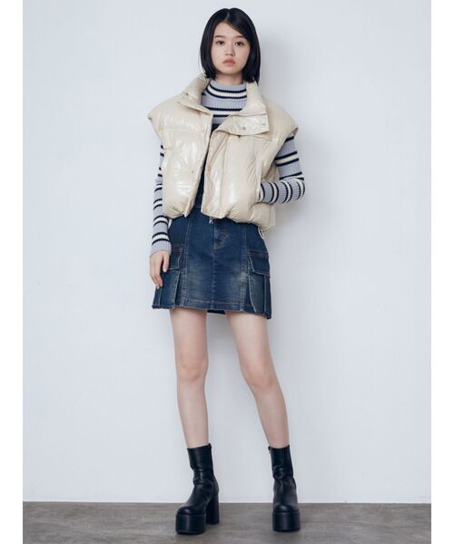 EMODA（エモダ）の「2WAY レングスデニムワンピース（ワンピース・レディース・インディゴブルー/ブラック/グレー・FREE/MEDIUM/SMALL）」の18枚目の写真