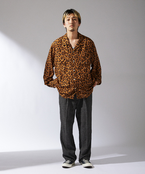 JOURNAL STANDARD relume（ジャーナルスタンダード　レリューム）の「CALIFORNIA レーヨンパターン ボリュームスリーブシャツ（シャツ/ブラウス・メンズ・グリーン/ブラック/イエロー/ブルー系その他・LARGE/MEDIUM）」の8枚目の写真