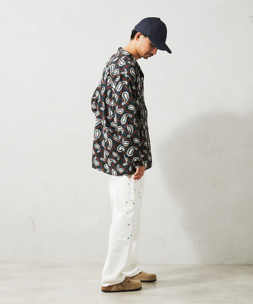 JOURNAL STANDARD relume（ジャーナルスタンダード　レリューム）の「CALIFORNIA レーヨンパターン ボリュームスリーブシャツ（シャツ/ブラウス・メンズ・グリーン/ブラック/イエロー/ブルー系その他・LARGE/MEDIUM）」の21枚目の写真