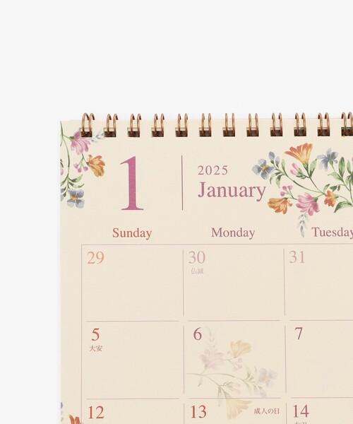 Afternoon Tea（アフタヌーンティー）の「水彩カレンダー A4（手帳/メモ帳・レディース・ホワイト・ONE SIZE）」の3枚目の写真