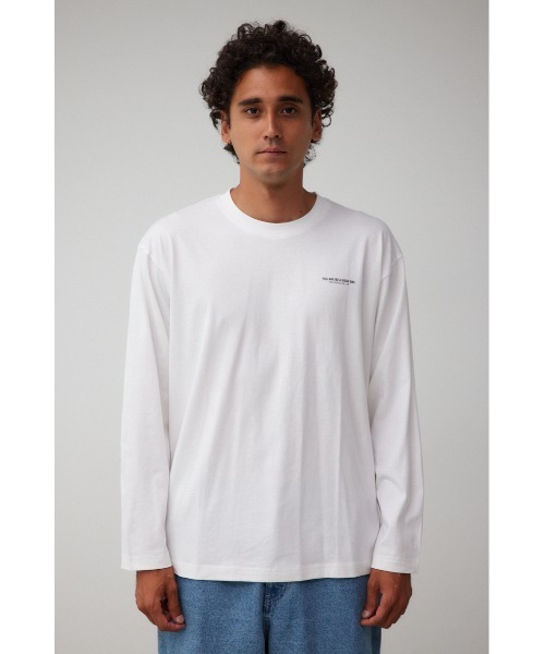 AZUL by moussy(アズールバイマウジー)の「WHATEVER ロングTシャツ(Tシャツ/カットソー・メンズ・ホワイト/ブラック・MEDIUM/LARGE)」の6枚目の写真