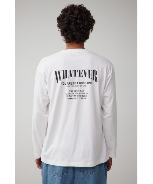 AZUL by moussy(アズールバイマウジー)の「WHATEVER ロングTシャツ(Tシャツ/カットソー・メンズ・ホワイト/ブラック・MEDIUM/LARGE)」の8枚目の写真