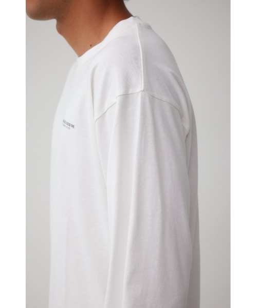 AZUL by moussy(アズールバイマウジー)の「WHATEVER ロングTシャツ(Tシャツ/カットソー・メンズ・ホワイト/ブラック・MEDIUM/LARGE)」の12枚目の写真