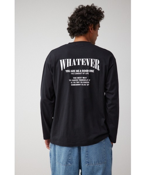 AZUL by moussy(アズールバイマウジー)の「WHATEVER ロングTシャツ(Tシャツ/カットソー・メンズ・ホワイト/ブラック・MEDIUM/LARGE)」の16枚目の写真